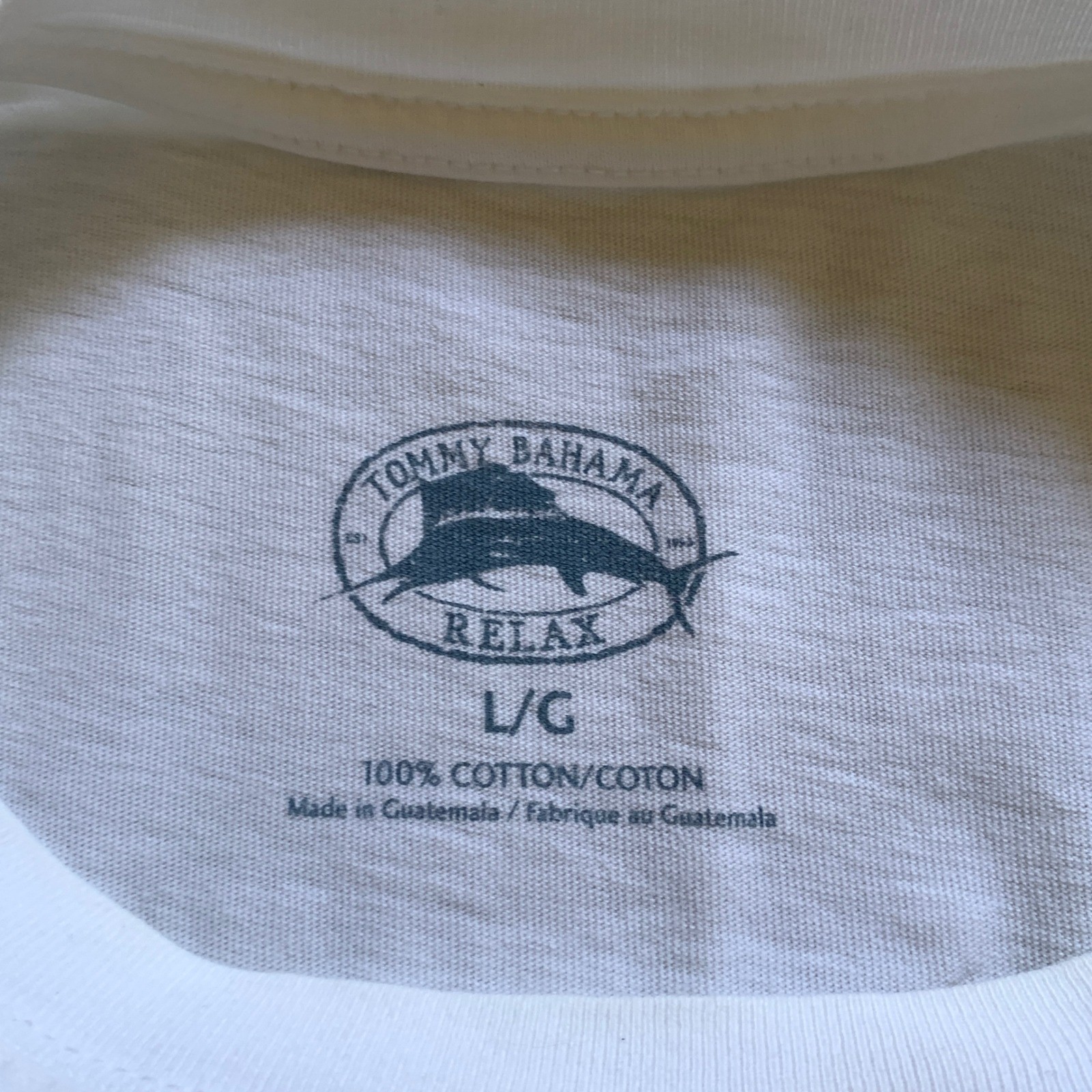 Tommy Bahama Relax Mens White Golf Cart Graphic T-Shirt Large 0-18 in 3.5 Hours gallery