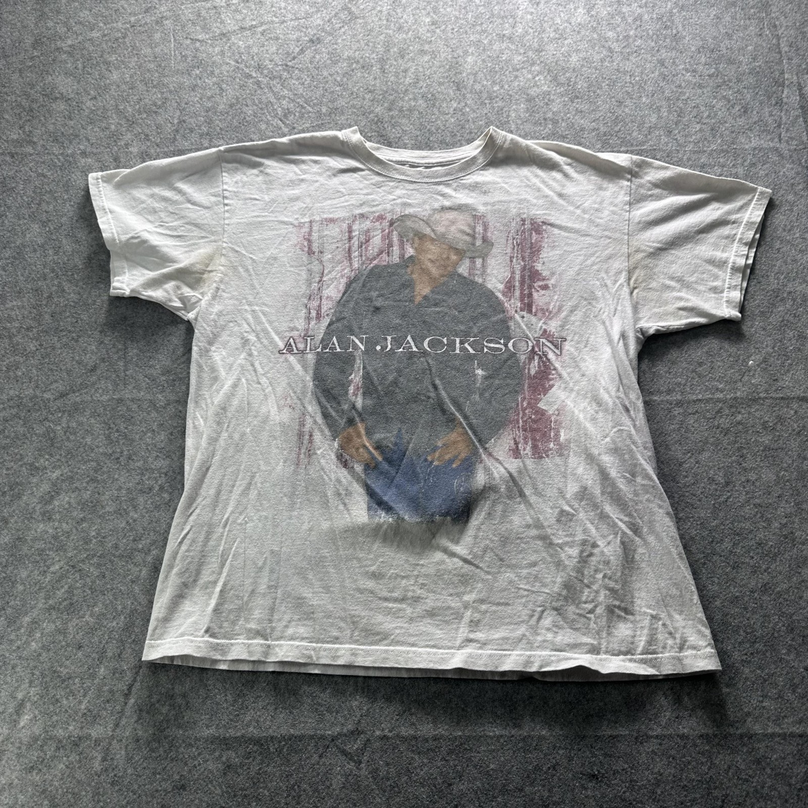 Alan Jackson Tour 2012 Shirt Mens Large White Country Concert Graphic Music Tee