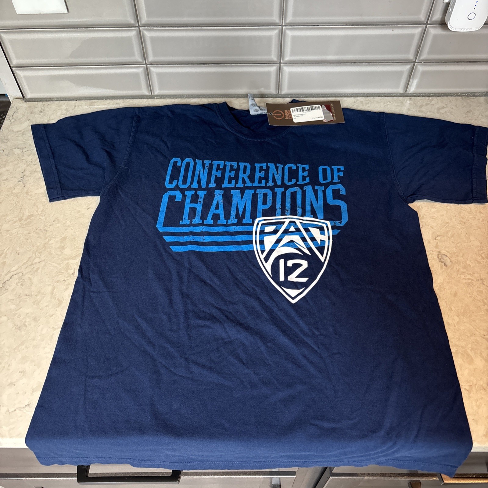 NCAA Pac 12 Men’s T-Shirt Comfort Colors Image One Blue Tee Size Medium NWT