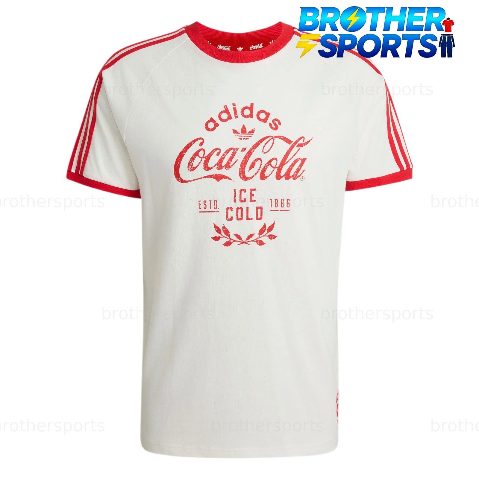 Adidas Originals X Coca Cola T Shirts Men’s White Crew Neck Moderate KY2114