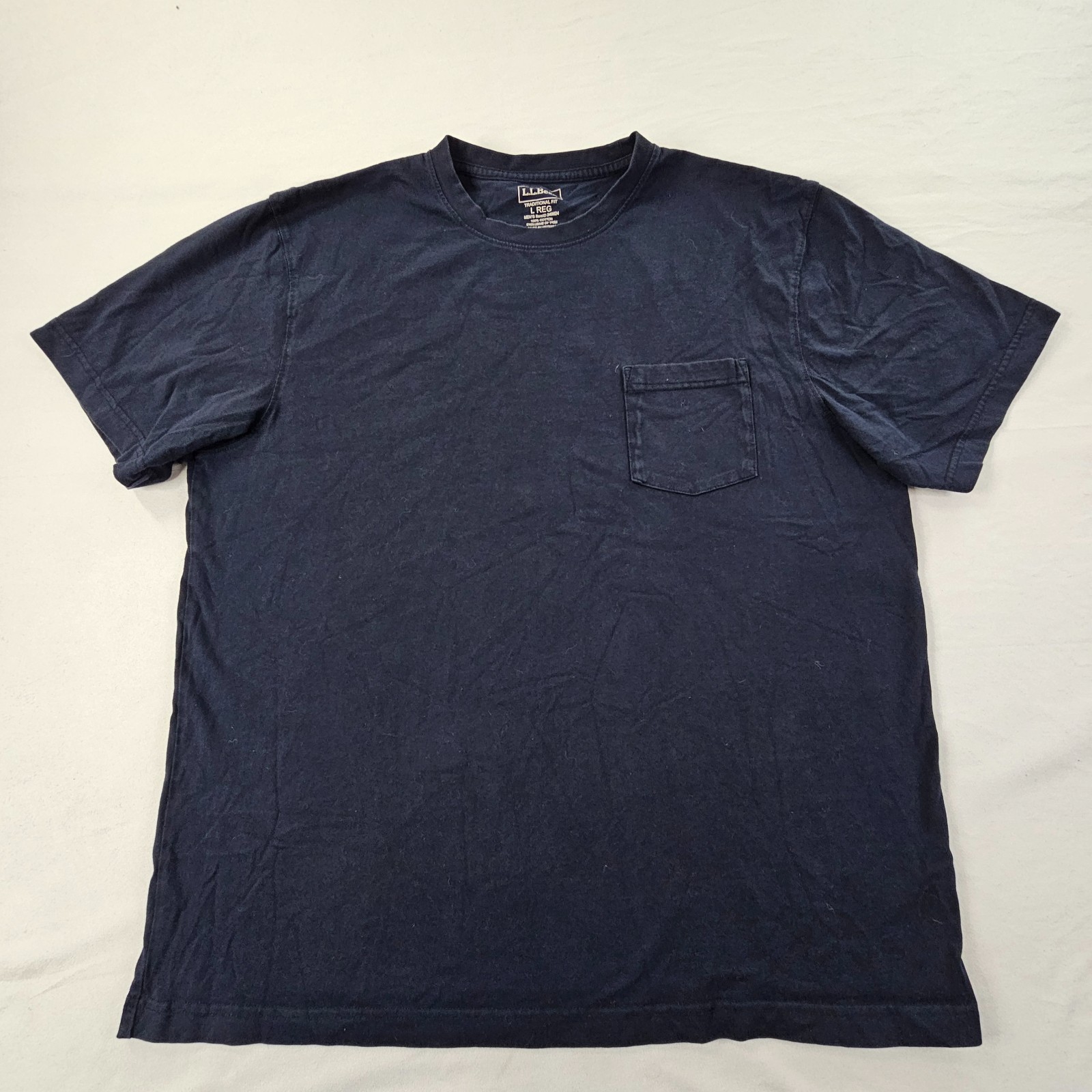 L.L. Bean Blue Short Sleeve Traditional Fit Cotton T-Shirt Men’s L