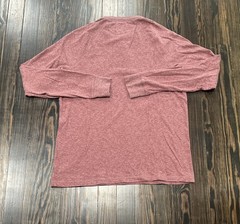 Faherty Henley Shirt Men’s Medium Heather Red Organic Cotton