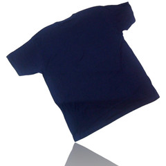(10-PACK) Solid Navy Blue T-Shirt, Tultex 202 Blank 100% Ring Spun Cotton, LARGE