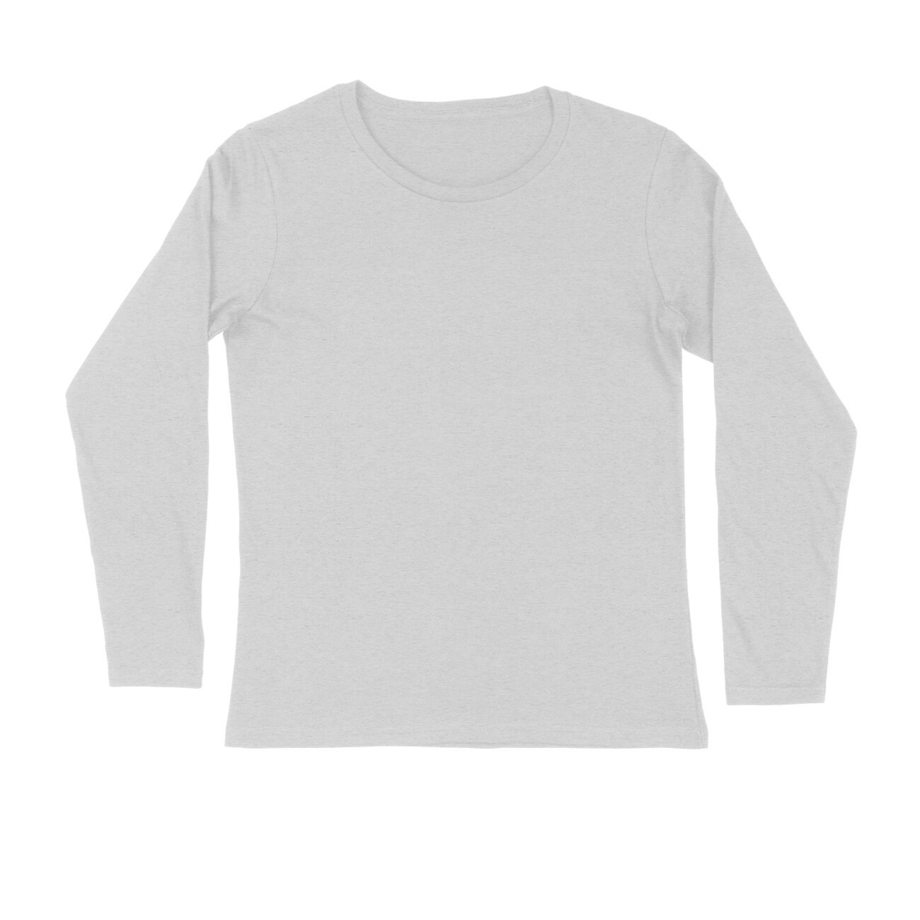 Round Neck Melange Grey Color Mix Size Full Sleeve Casual Wear T shirt For Men