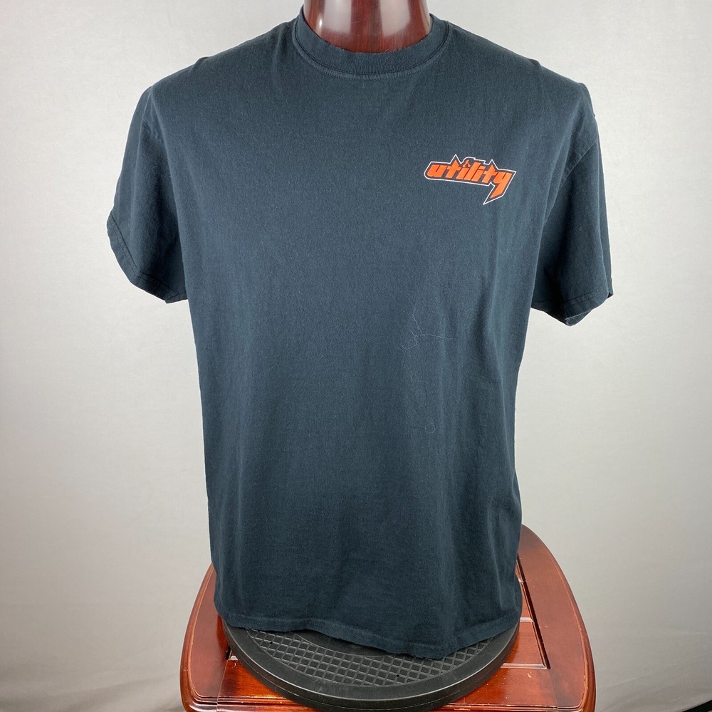 Utility T-Shirt Mens Front Back Graphic Skull We Have No Competition XL