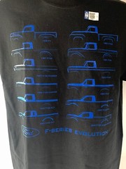Ford Truck Evolution T-Shirt – Black w/ Blue 1948-09 F-100 & F-150 Body Styles