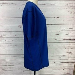 Truth Substance Blue Short Sleeve Henley T-Shirt XL 95% Cotton 5% Spandex Made I