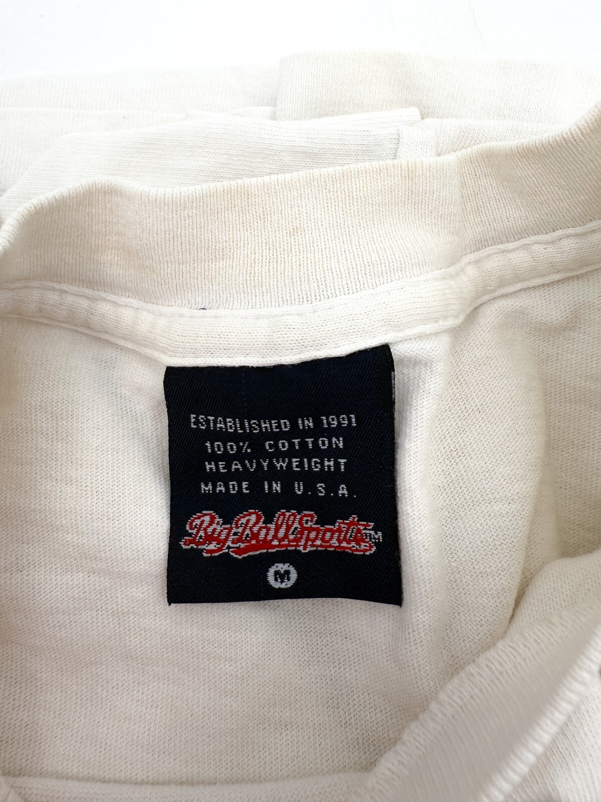 Vintage One Mile at a Time Shirt Adult Medium White 1994 Big Ball Sports gallery