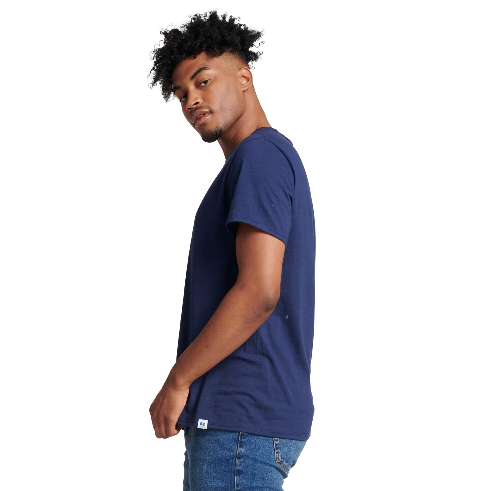 Men's Essenital Men's Short Sleeve Tee Shirt, Navy, 4XL gallery