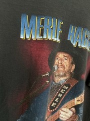 Vintage 1998 Thrashed Merle Haggard Shirt Tee XL Rare Country Tour Telecaster