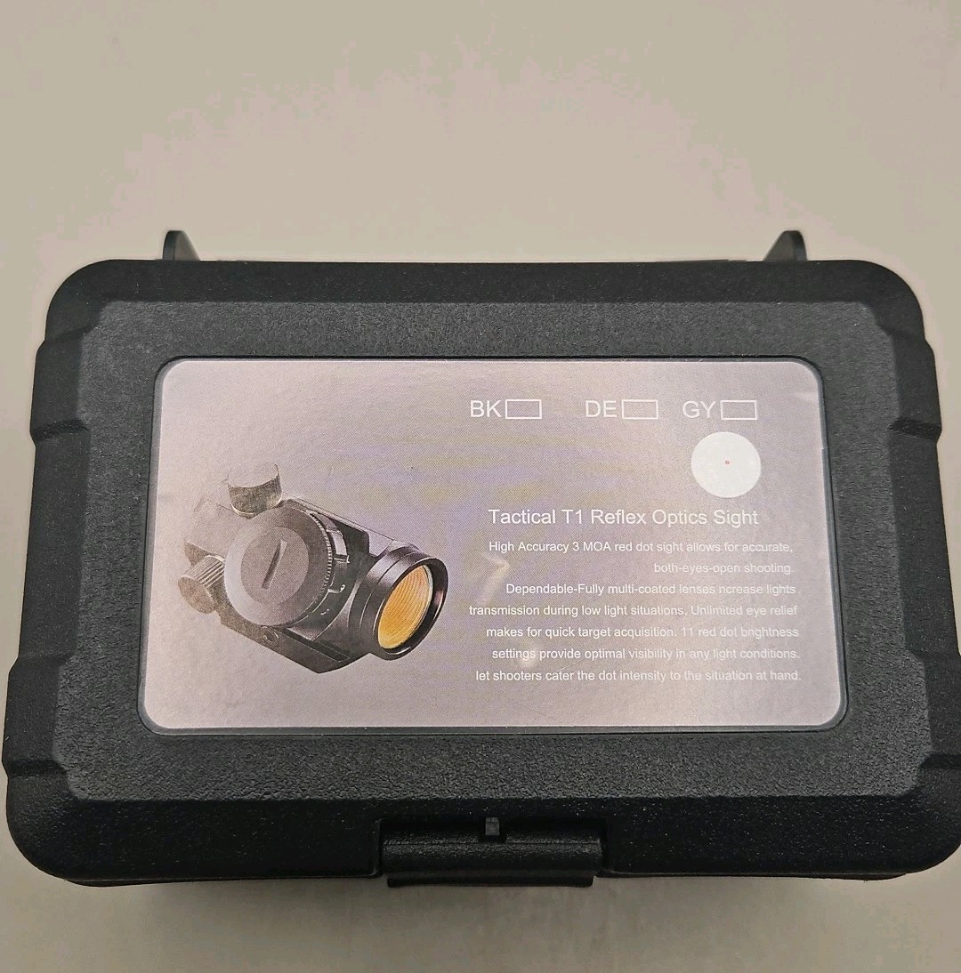 Tactical T1 Red Dot Sight 3 MOA  Reflex Sight with 1” Inch Riser Mount