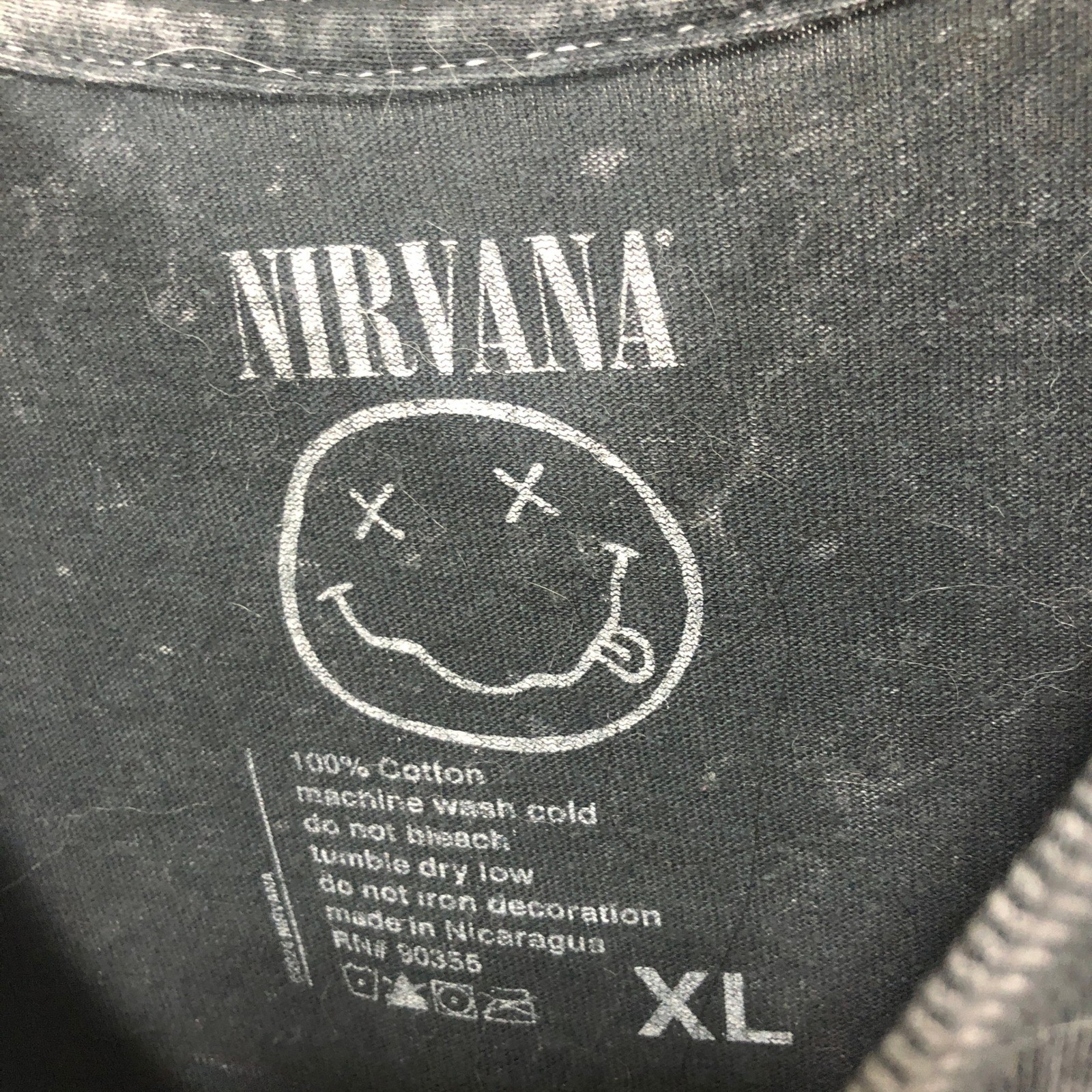 Nirvana In Utero Mineral Wash Graphic T-Shirt Mens XL Charcoal Gray Cotton gallery
