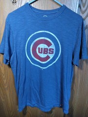 Chicago Cubs Classic Logo MLB 47′ Brand T Shirt Size M Blue Red White