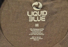 Liquid Blue Multi-Color Skull Graphic On Black T-Shirt Medium Brand New