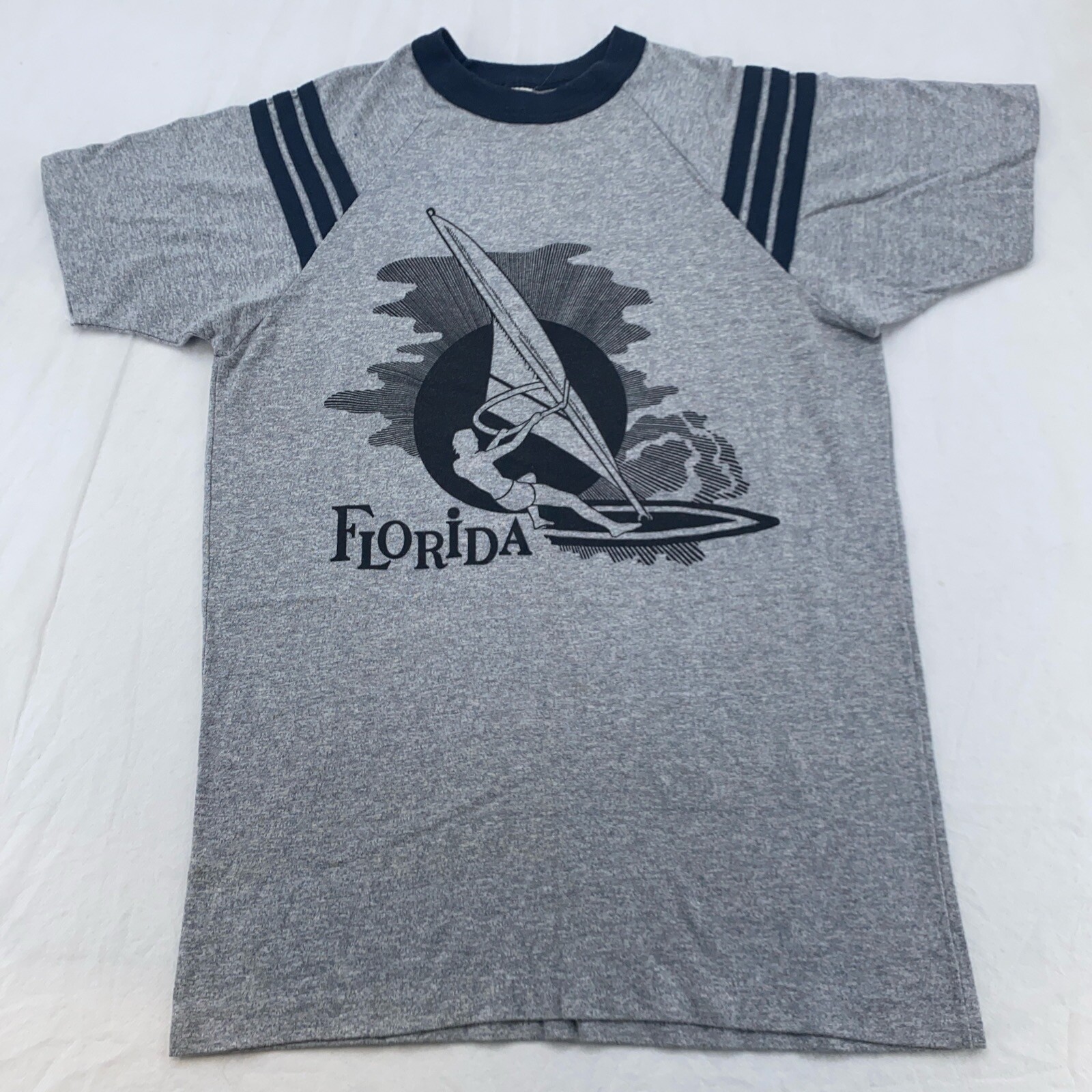 vintage 80s FLORIDA WIND SURFING JERSEY T-Shirt 2XS/XS beach surf gallery