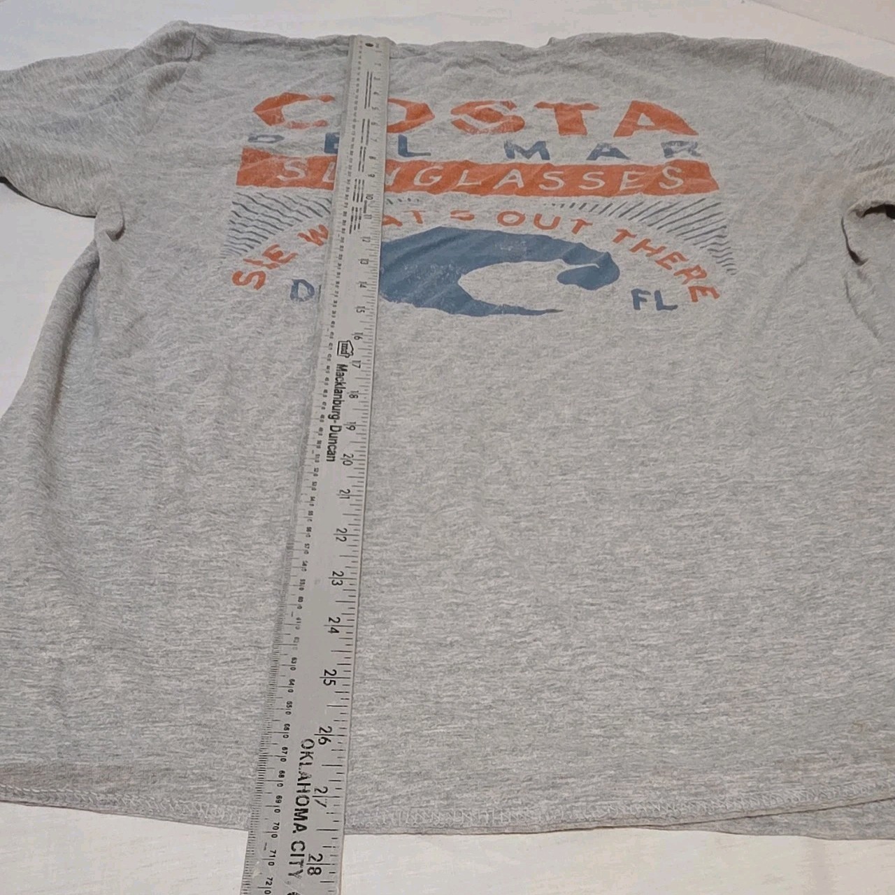 Costa Del Mar Men’s Gray Graphic Logo Crew Neck Short Sleeve T-Shirt Size L gallery