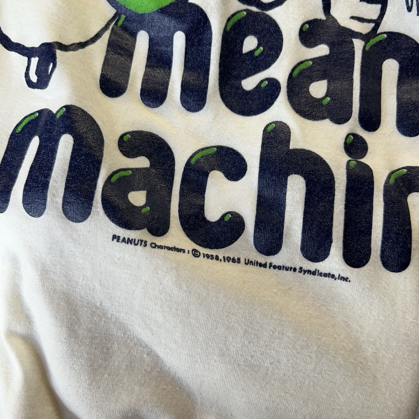 Vtg 70s Snoopy Philadelphia Eagles Football Mean Machine Raglan T-Shirt Small gallery