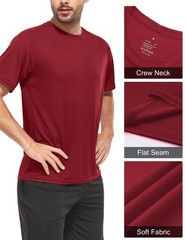 Men’s DryFit Workout Shirts 5Pack Active Athletic Tees for Gym & Running