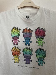 Good Luck Trolls 60th Anniversary White T Shirt Size Medium Classic Merch Craft