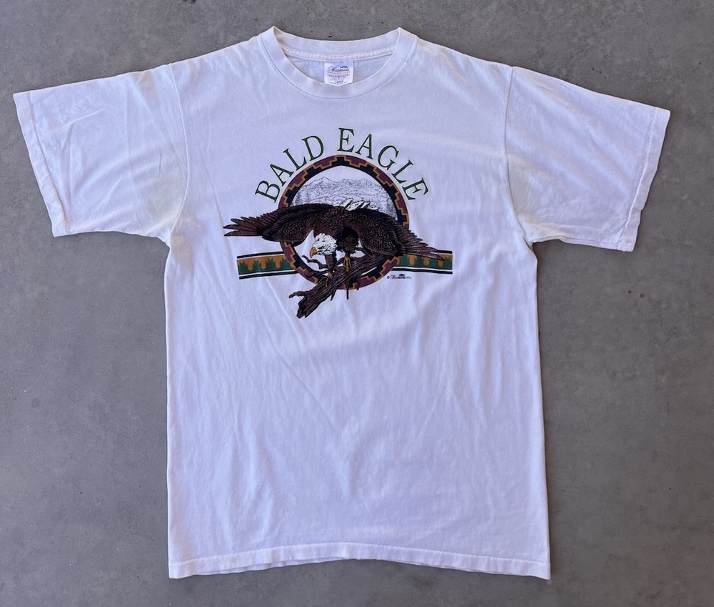 Vintage Bald Eagle Shirt Size Large 1994 Hazelwoods Nature Habit 90s Animal Tee