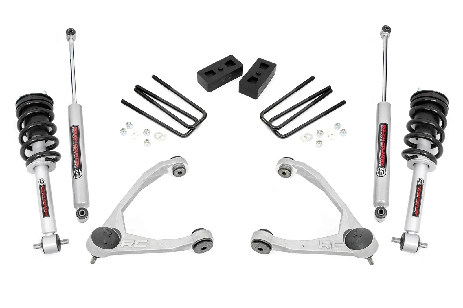 Rough Country 3.5″ Lift Kit with N3 Struts for  14-16 Silverado Sierra 1500 2WD