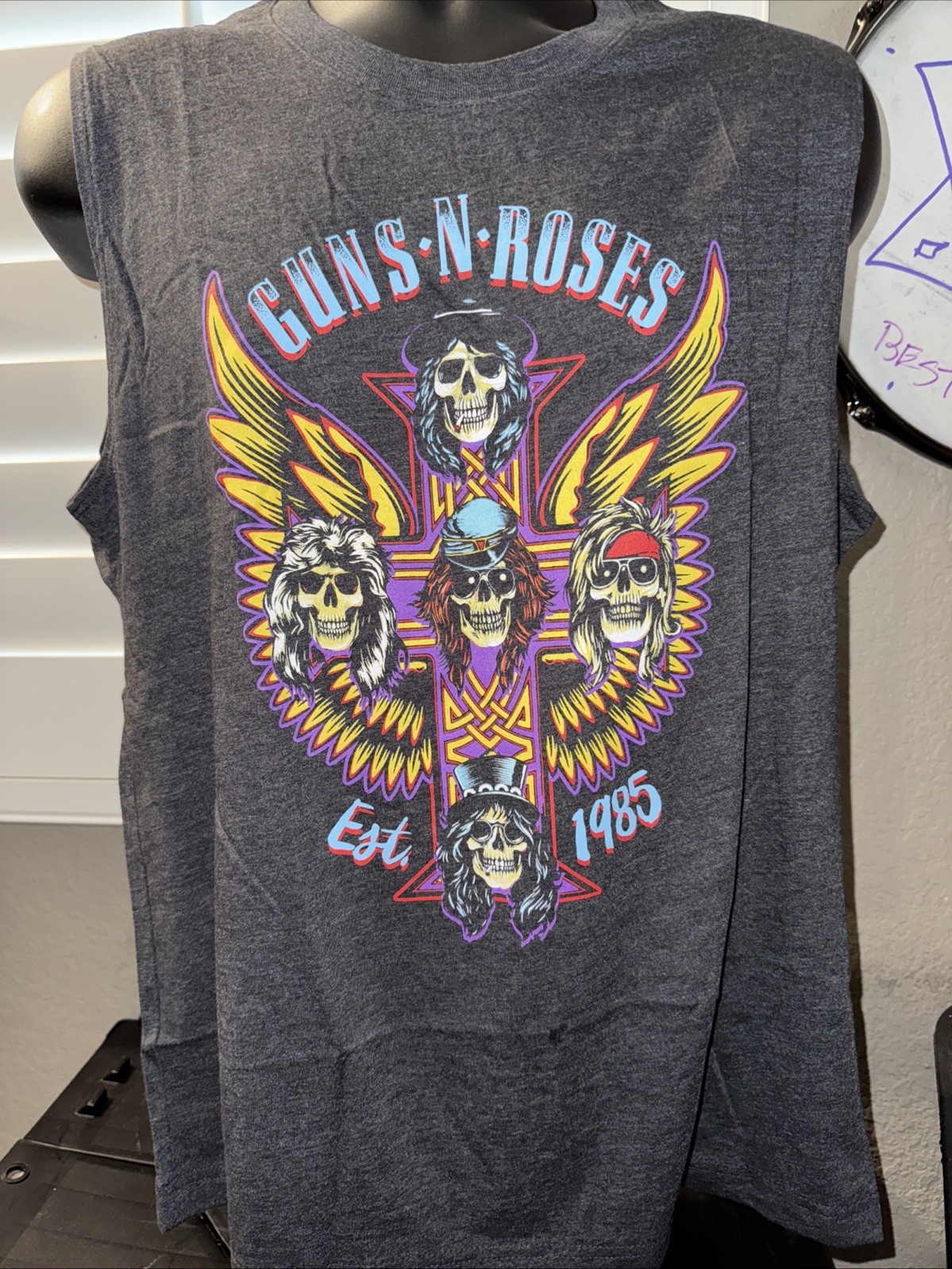Guns N’ Roses Official Merchandise Classic Est 1985 Logo Tank T Shirt XL NEW gallery