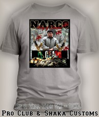 El Chapo King Graphic Sneaker Tee Shirt To Match J”s Jump Man Pro Club Shaka T