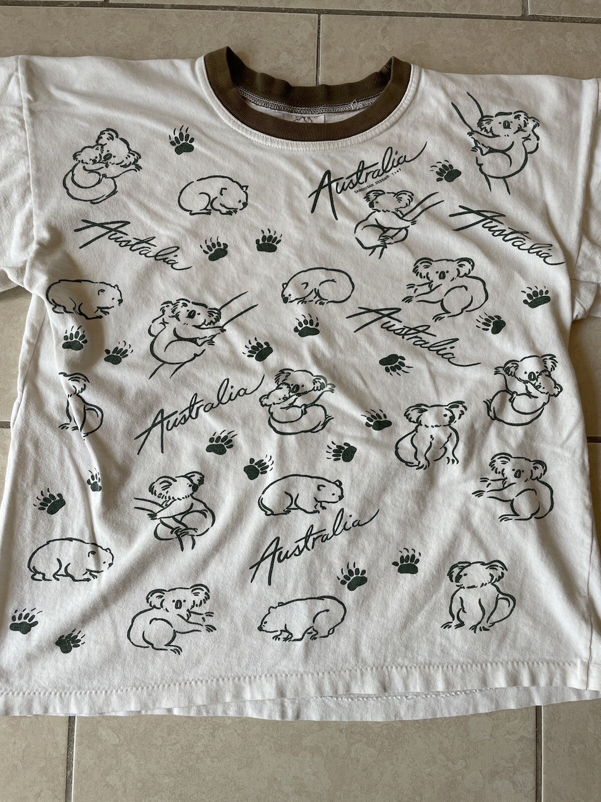 Australia Tshirt Women's Size Large Samsousan Graphic Print Koala White Green gallery