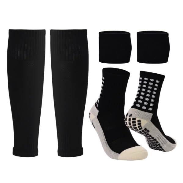 Grip Socks Soccer with Leg Sleeves | Anti-Slip Performance Socks for Men & Wo…