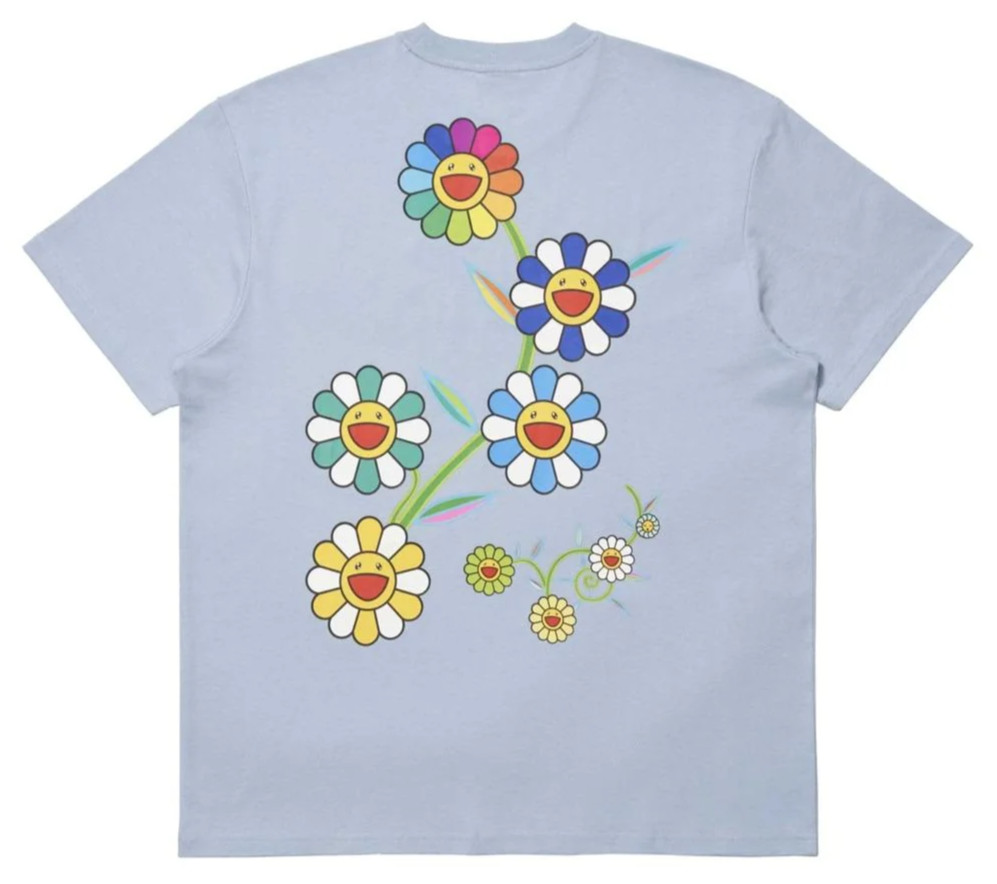 BLACKPINK x Takashi Murakami Flower Tee T-Shirt Ice Blue Unisex - Size XS gallery