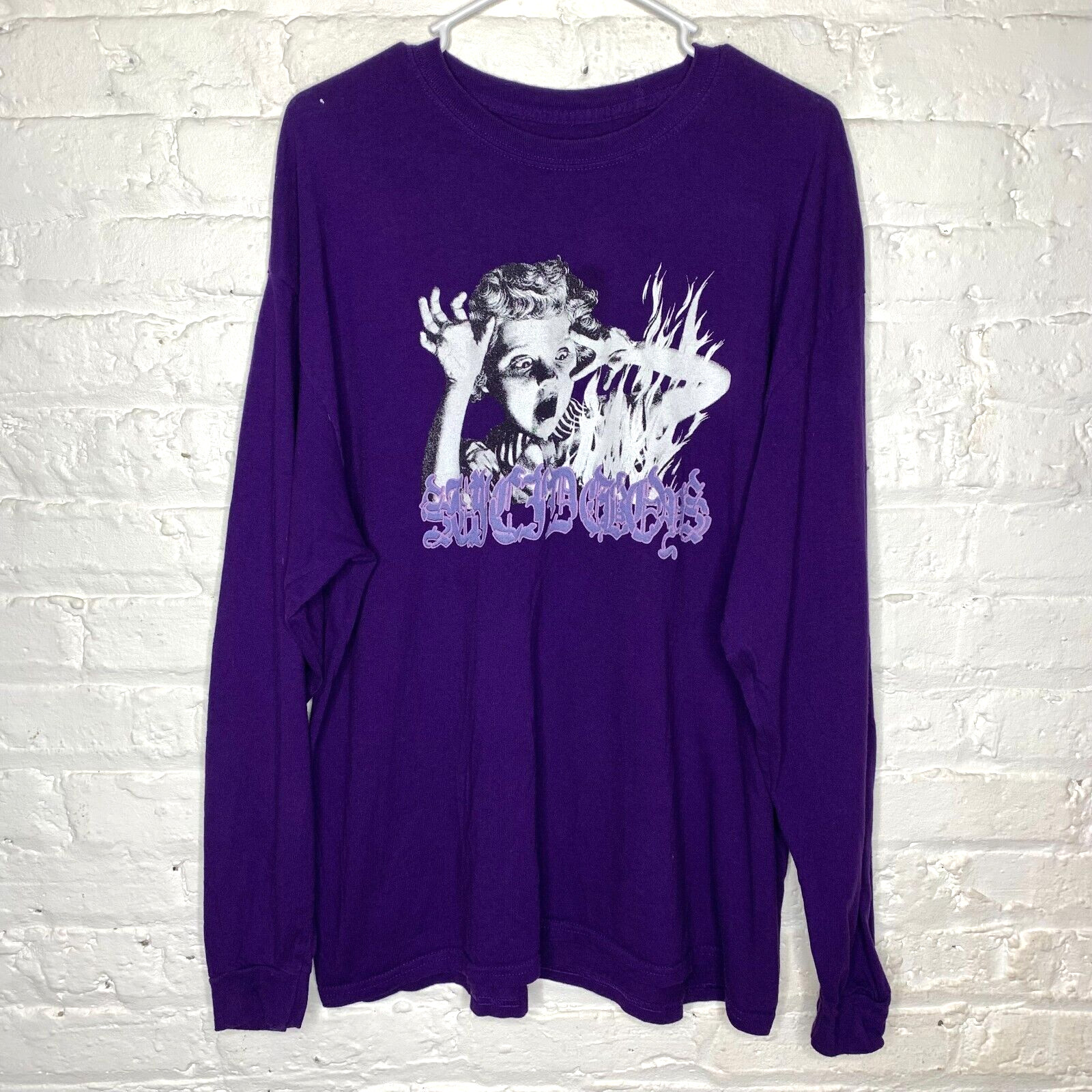 Suicideboys G59 Stop Staring At The Shadows Long Sleeve Purple Shirt XL Rap Tee