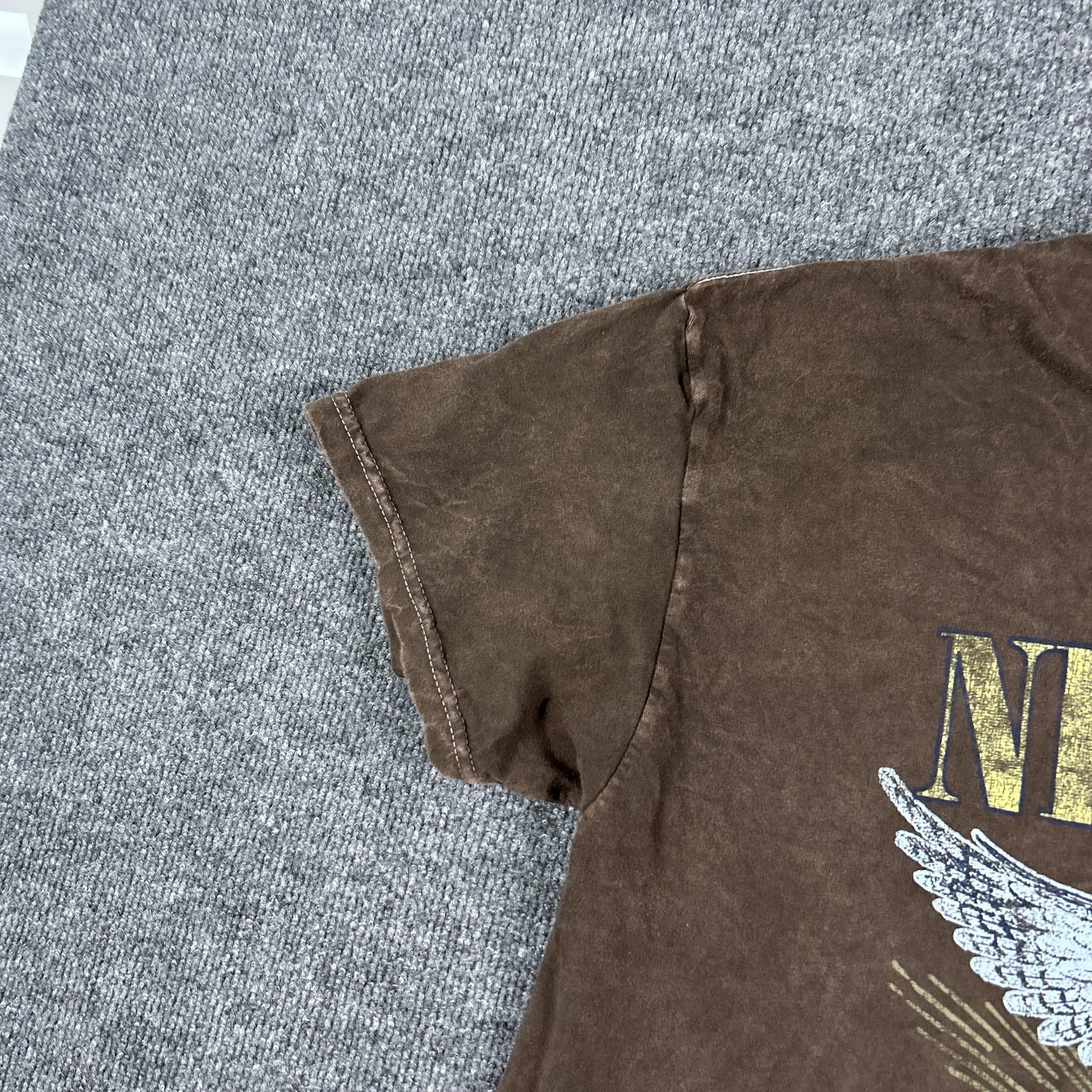 Nirvana Shirt Mens XL Brown In Utero Angel Live 93 Tour Graphic Tee Rock Music gallery