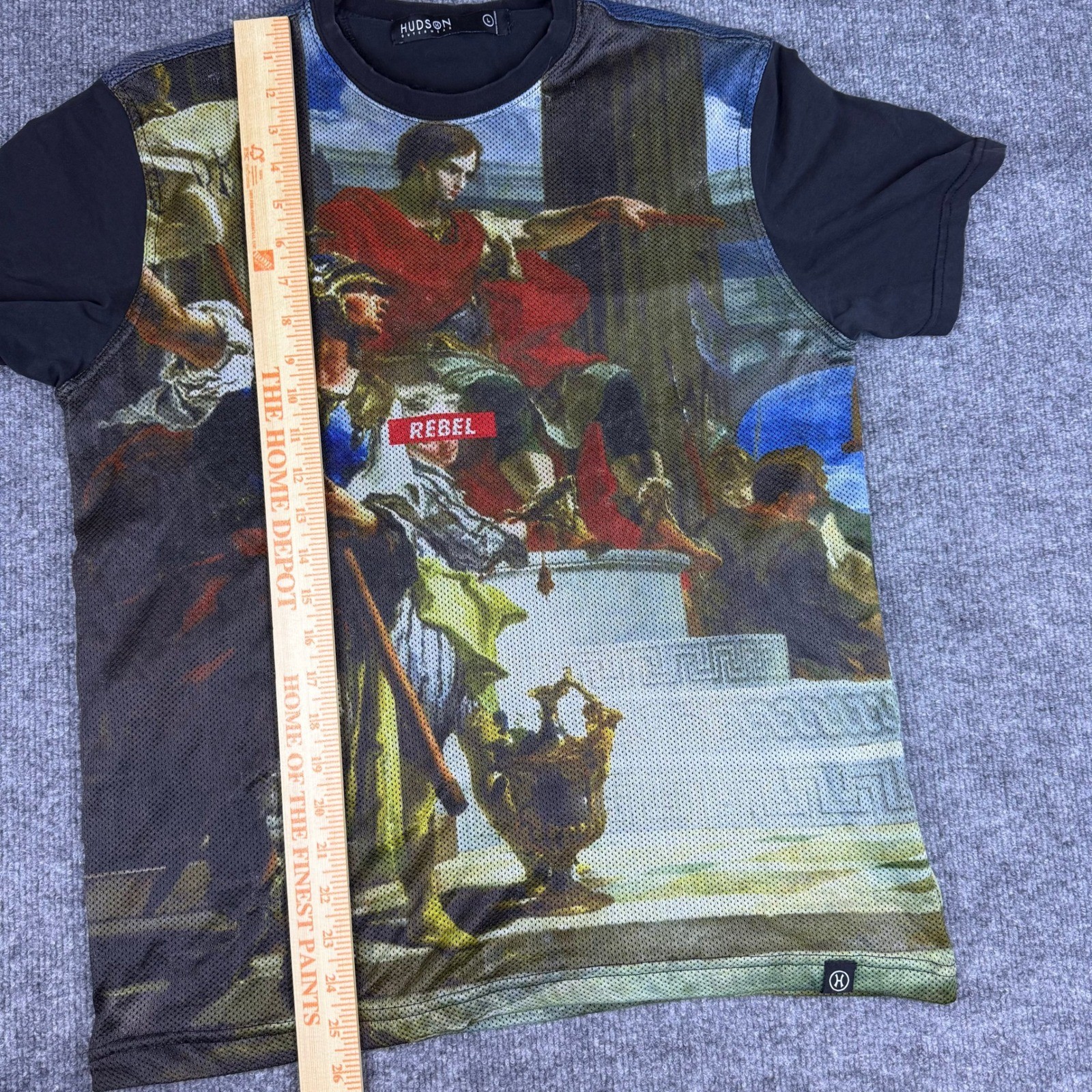 Hudson Outerwear Graphic Rebel Print Jersey T Shirt Men's L Black Art 85 Slave gallery