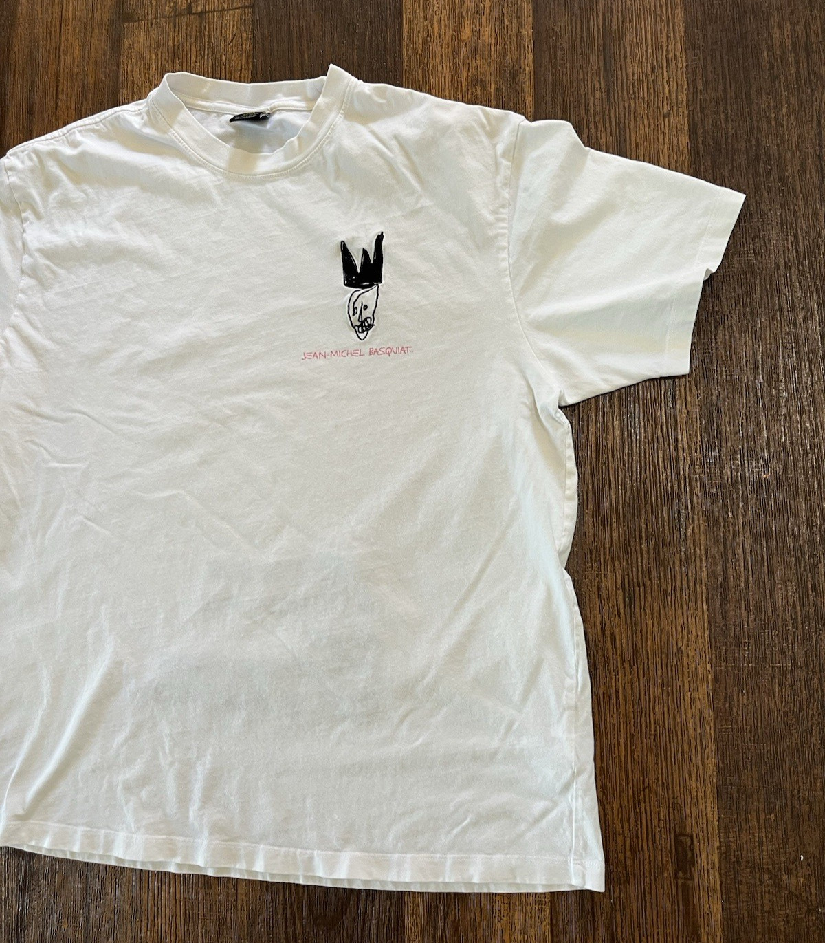 Men's Jean Michel Basquiat T-Shirt White Empire XL Crew Art Icon NYC Street High gallery