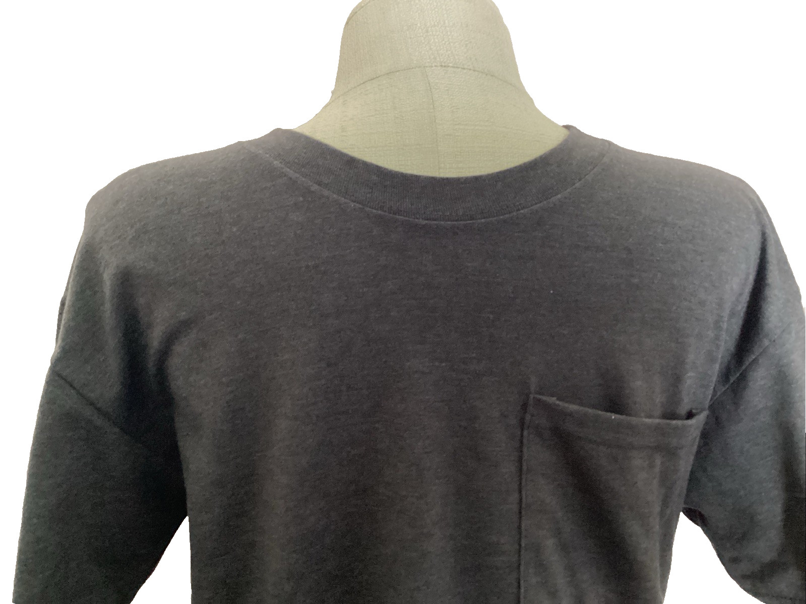 ATHLETIC WORKS Breathable Gray Short Sleeve Crew Neck Pocket T-Shirt Sz M* gallery