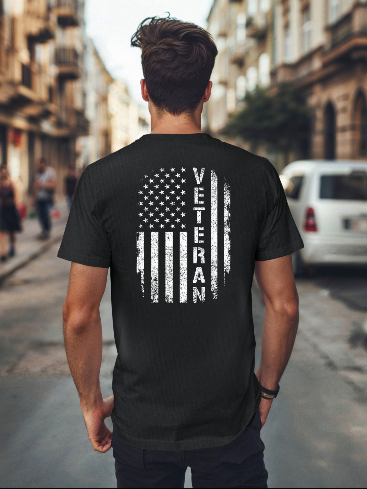 American pride, Veteran on American Flag, Comfort Color T-Shirt gallery