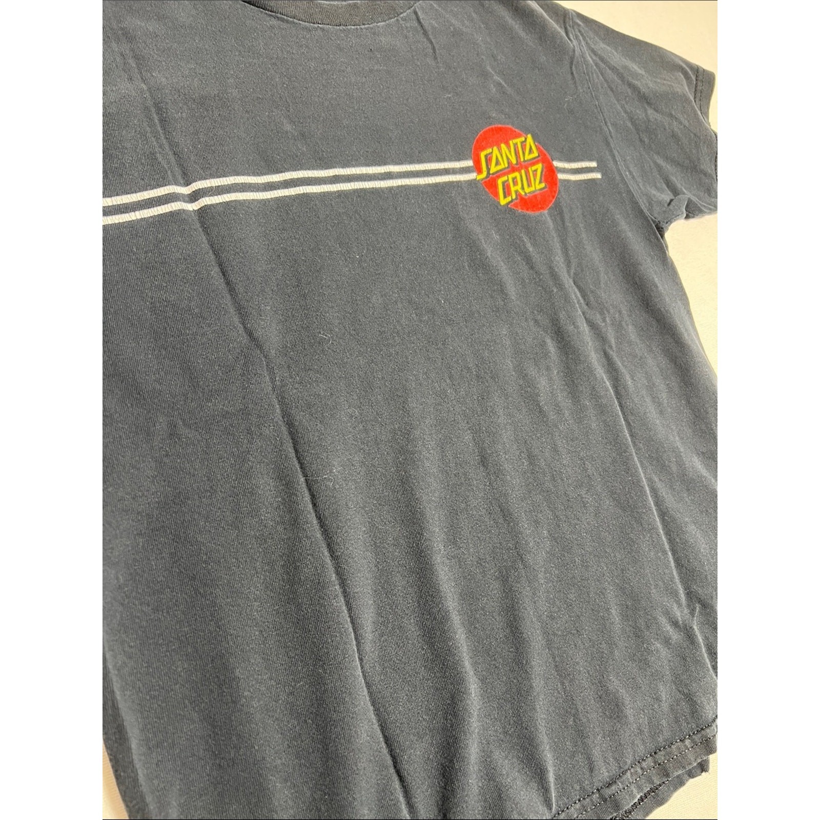 Santa Cruz Skateboards Kids Black Tee with Red Circle & Yellow Logo gallery