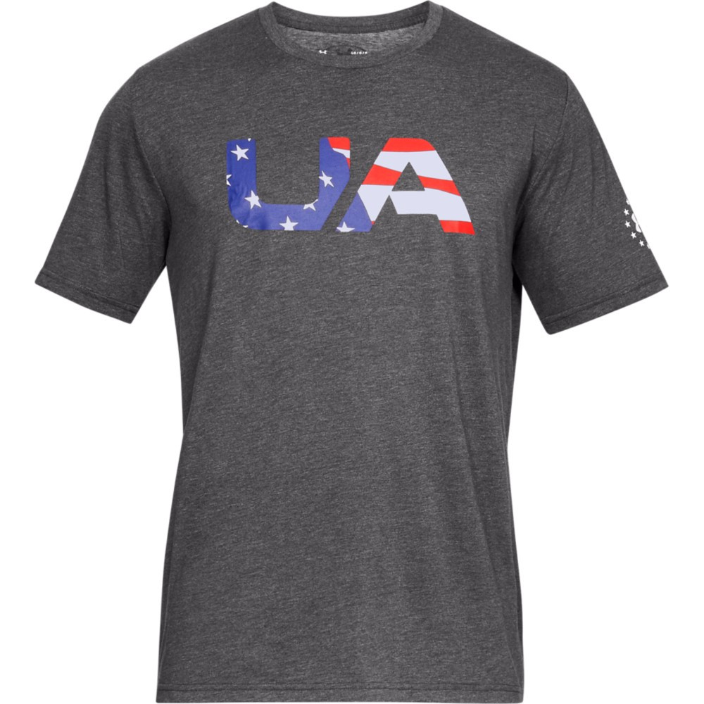 Under Armour 1333352 Men's UA Freedom Big Flag USA T-Shirt, Graphite, 2X-Large gallery