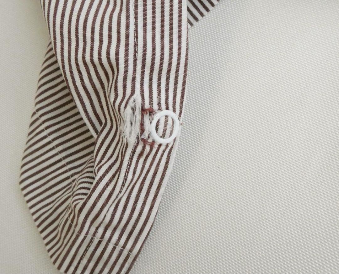 PHIGVEL Stripe Half-Zip Shirt Brown Sample M Size gallery