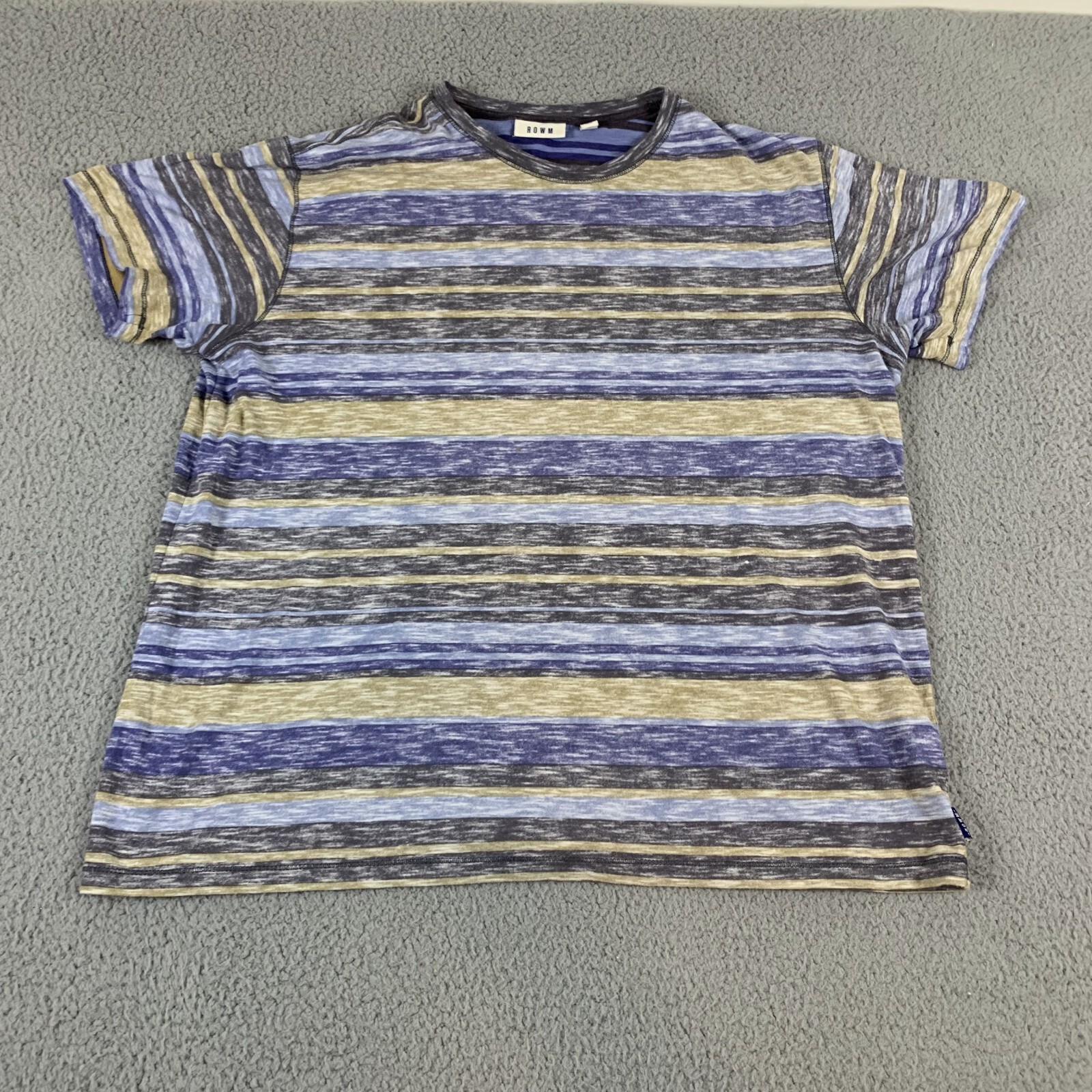 Rowm Shirt Men Large Multicolor Regular Fit Short Sleeve Trendy Cotton Preppy gallery