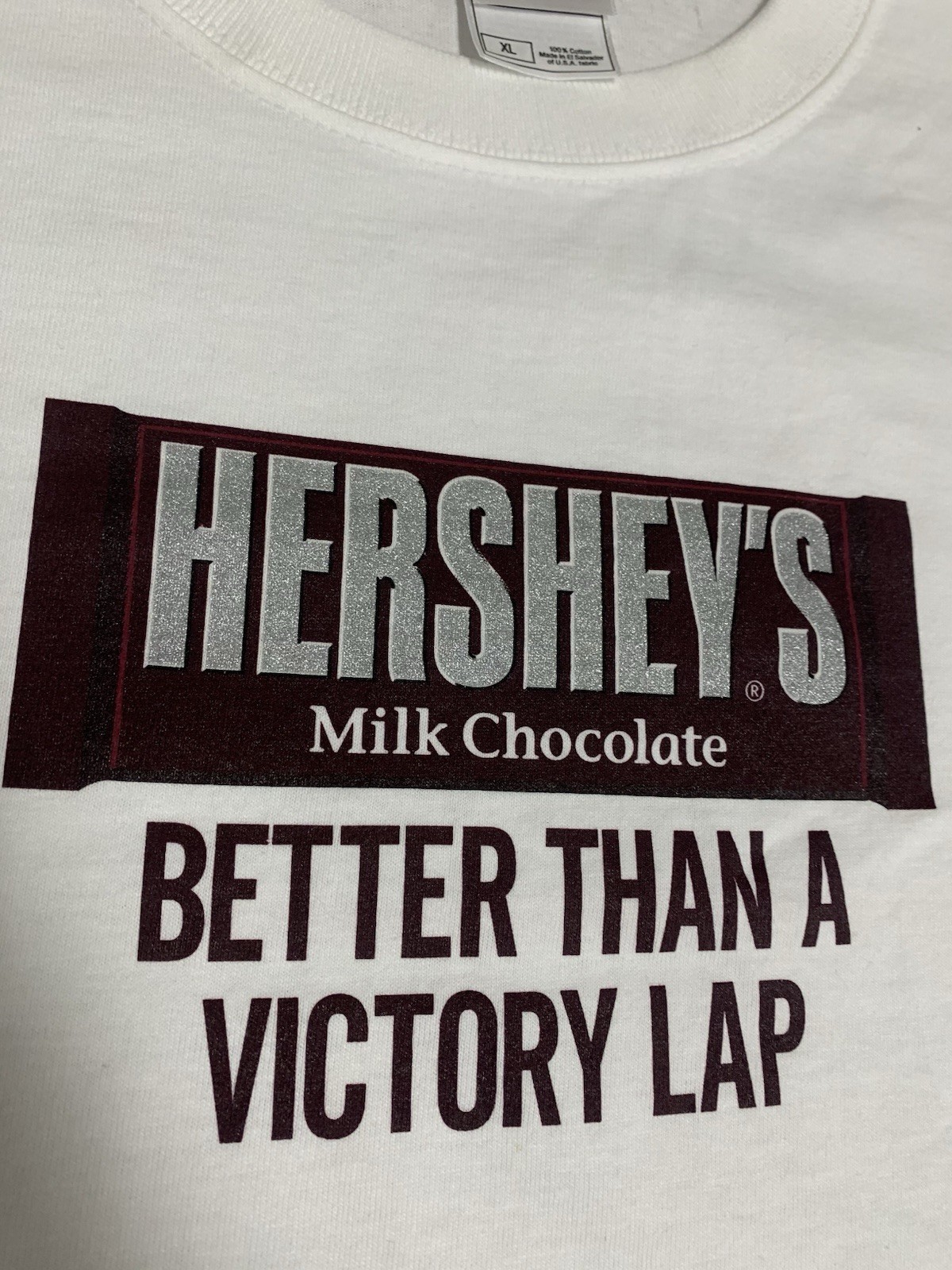 Hersheys Promo T Shirt "Better Than A Victory Lap" Size XL - Minor Flaw ( New) gallery