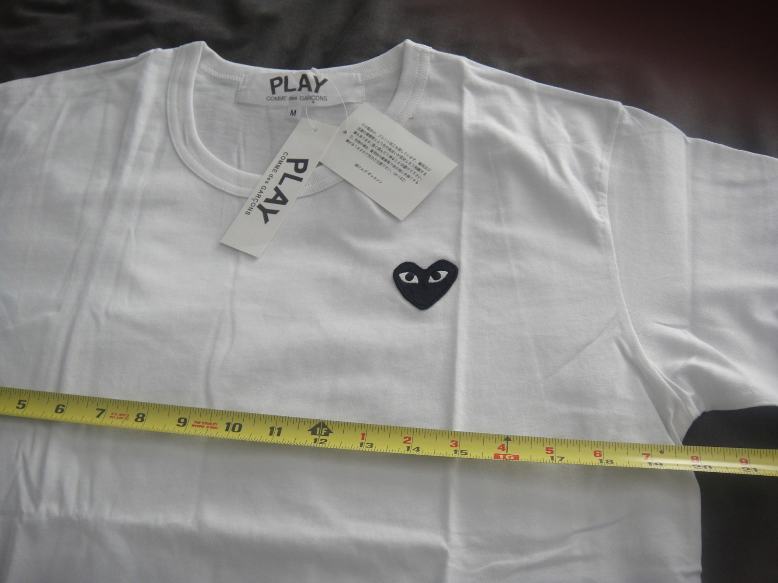 Comme Des Garcons Play Men's Classic Blk Heart Logo White Color Size Large, NWT gallery
