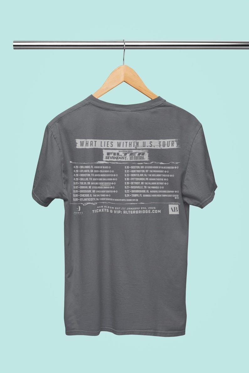 Unisex tshirt Alter Bridge Tour 2026 T-Shirt, Rock Band Tee, Concert Shirt gallery