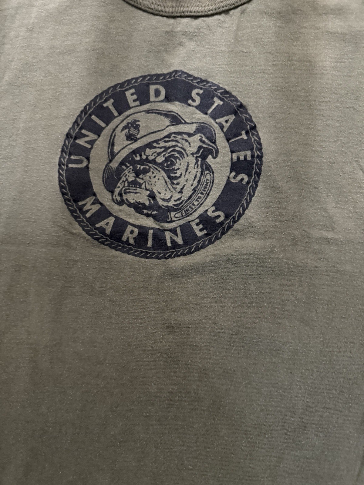 Vintage Sportswear U.S. Marine Single Stitch Green Tshirt Fast Shipping gallery