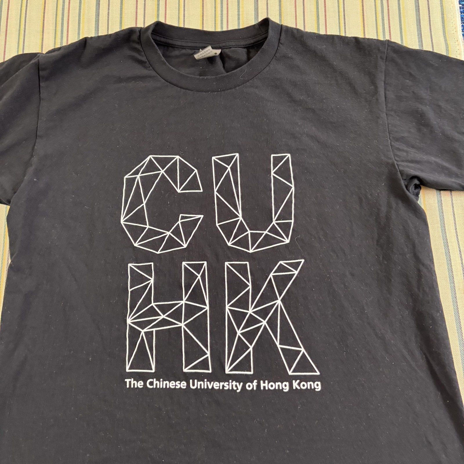 Chinese University Of Hong Kong Shirt Mens XL Black CUHK Exchange Student Tee