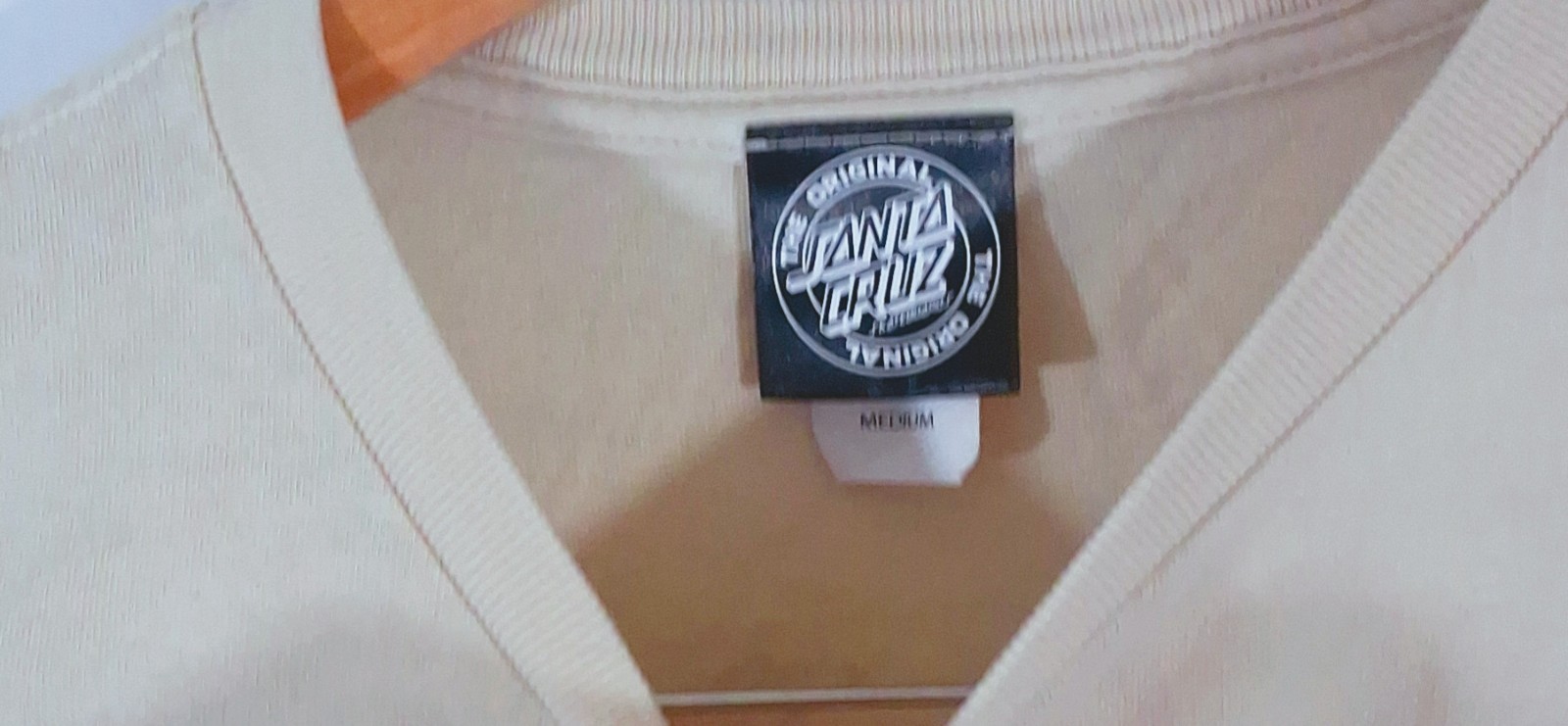 The Original SANTA Cruz SKATEBOARD T-Shirt Short Sleeve Size M Medium Beige gallery