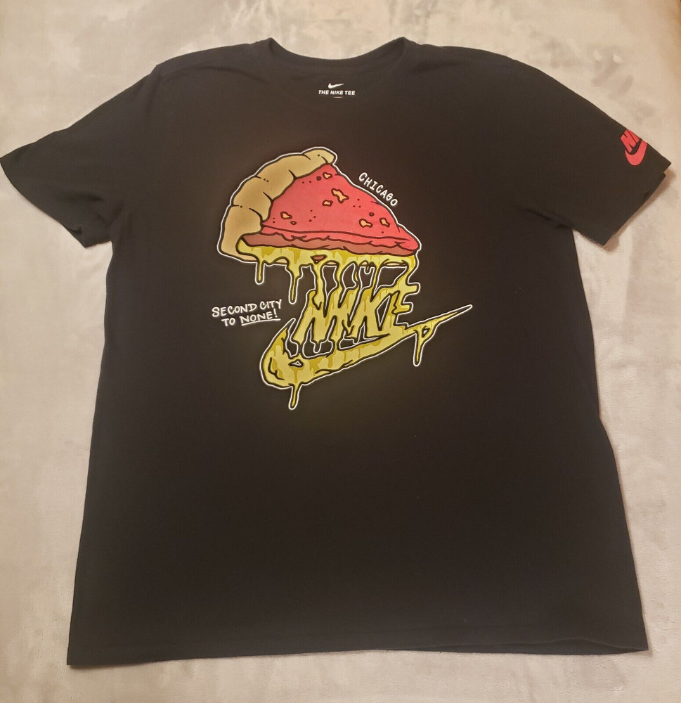 The Nike Tee Chicago Second City to None Men’s Print Black T-Shirt Size Large