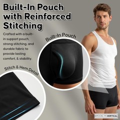 BROOKLYN VERTICAL Men’s Tank Tops & Boxers Combo 3-Pack | Ribbed Moisture-Wickin