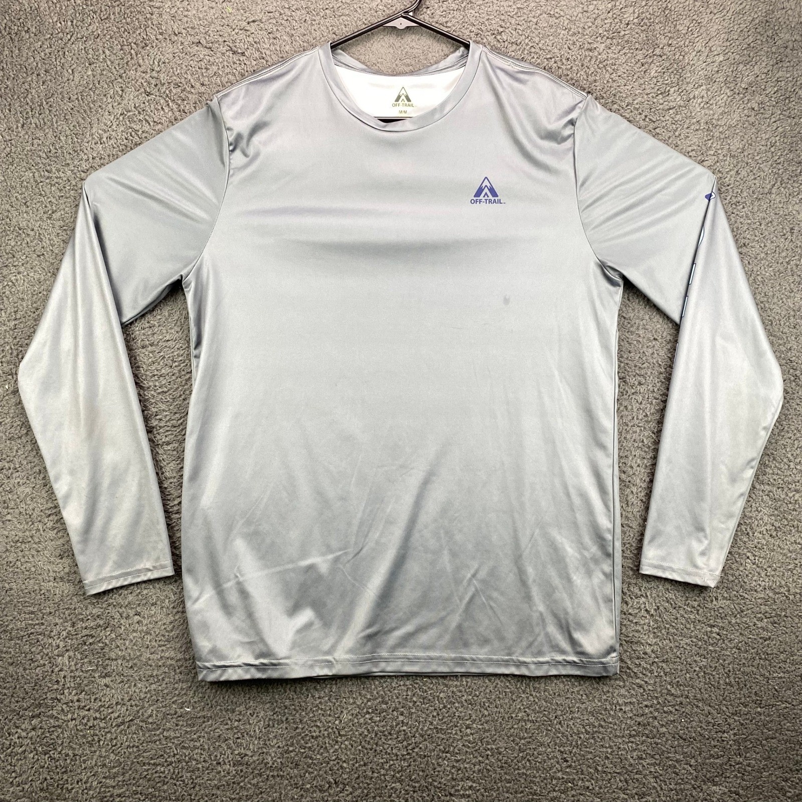 Off Trail Mens Long Sleeve T Shirt Activewear Athletic Gray Medium Spot gallery