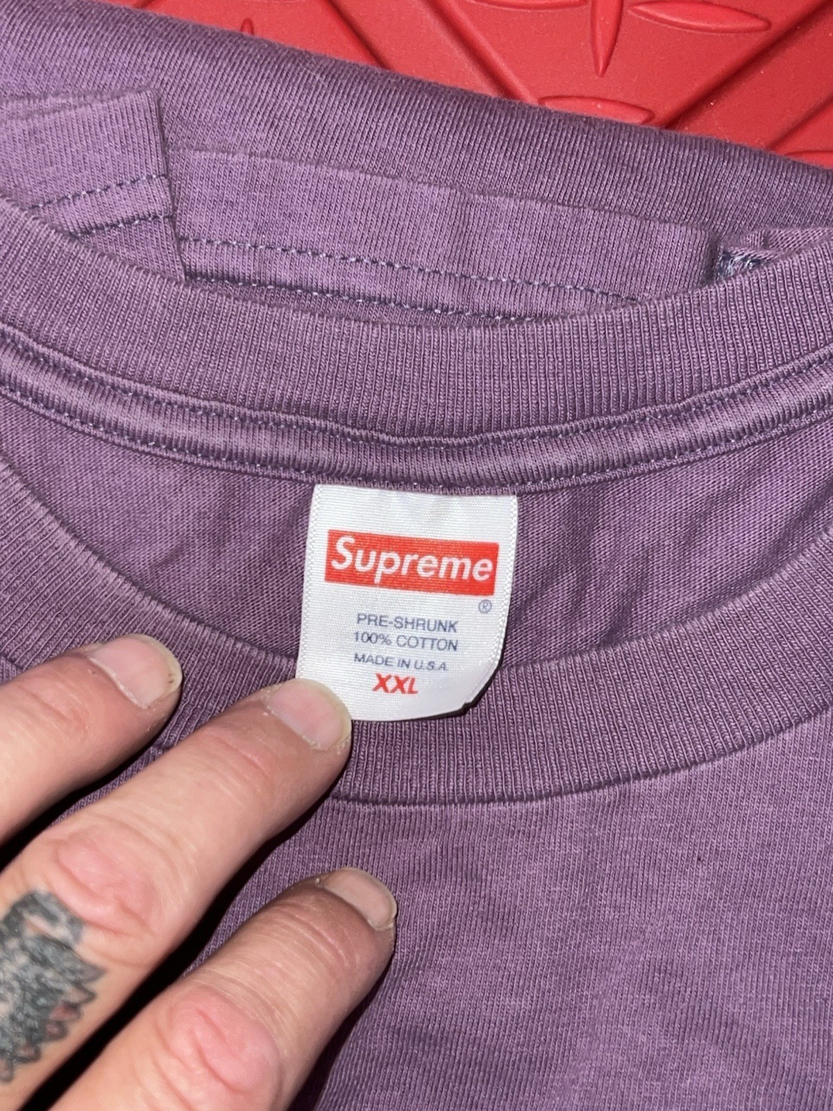 Supreme Tonals Box Logo T-Shirt Dusty Purple, Size XXL gallery